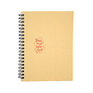 CA9414-POLAR STAR SPIRAL JOURNAL WITH 175 STICKY NOTES-Natural