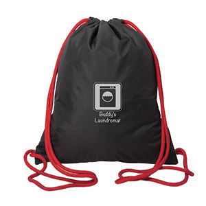 P8701-THE EXECUTIVE DRAWSTRING BACKPACK-Black/Red
